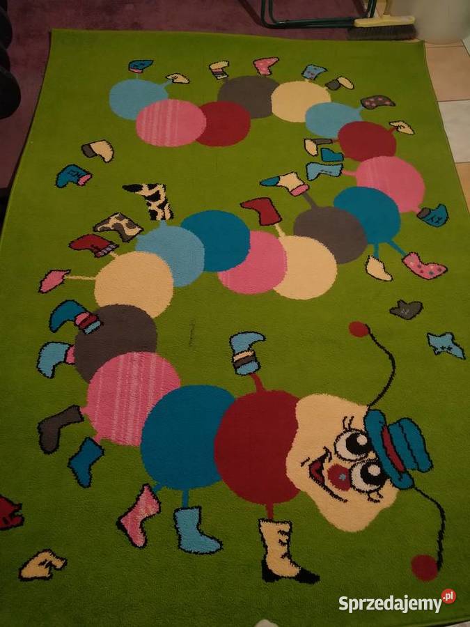 Dywan dziecięcy funky top gąsienica zielony Izdebnik