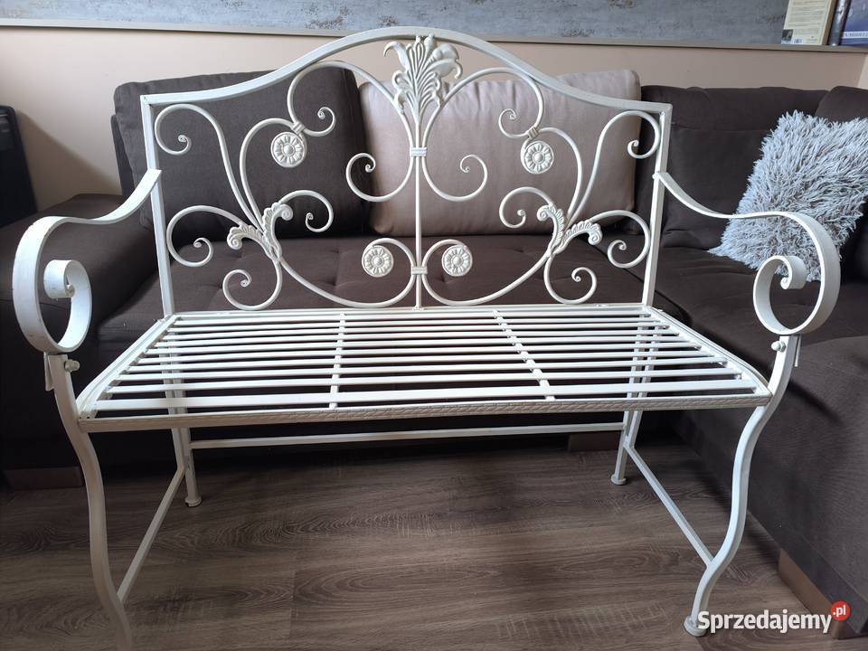 Ławka metalowa styl retro do pokoju tarasu sprzedam