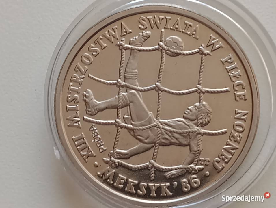 Moneta 200 1985r XIII Mistrzostwa świata w piłce Mosina