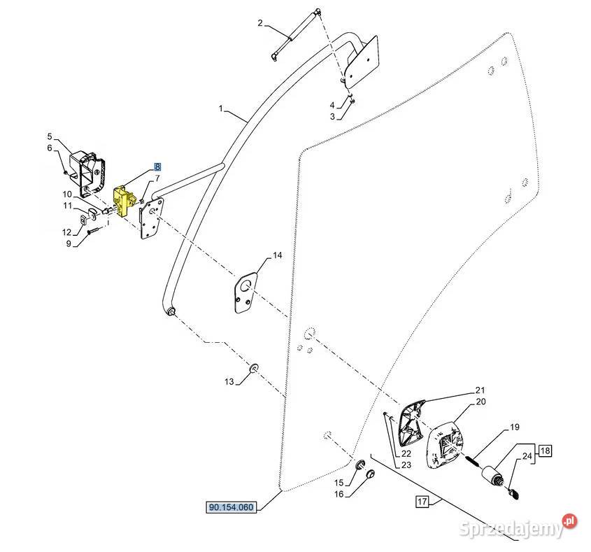 Zamek drzwi lewy CNH Case Holland 5094363 Białystok