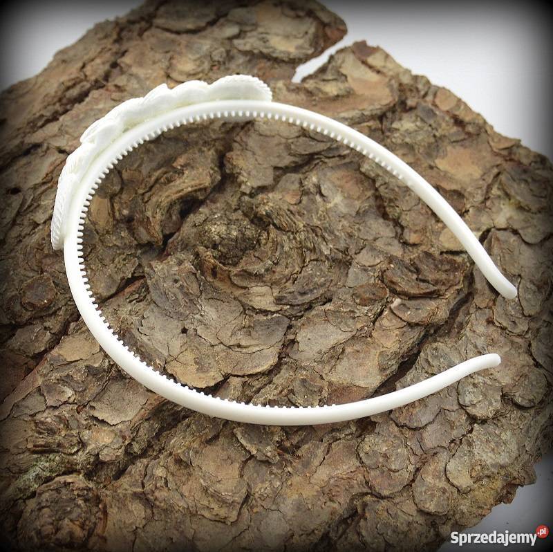 Opaska ślubna Woalka Stroik Sutasz biały Kartuzy