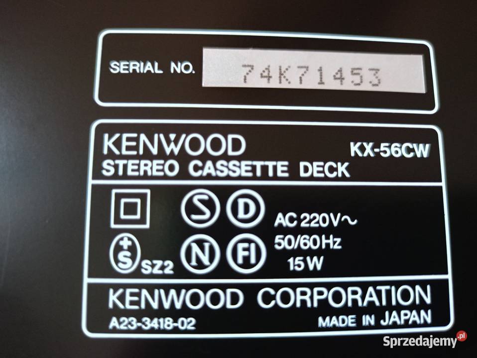 Deck KENWOOD KX56CW Japan Drawski Młyn