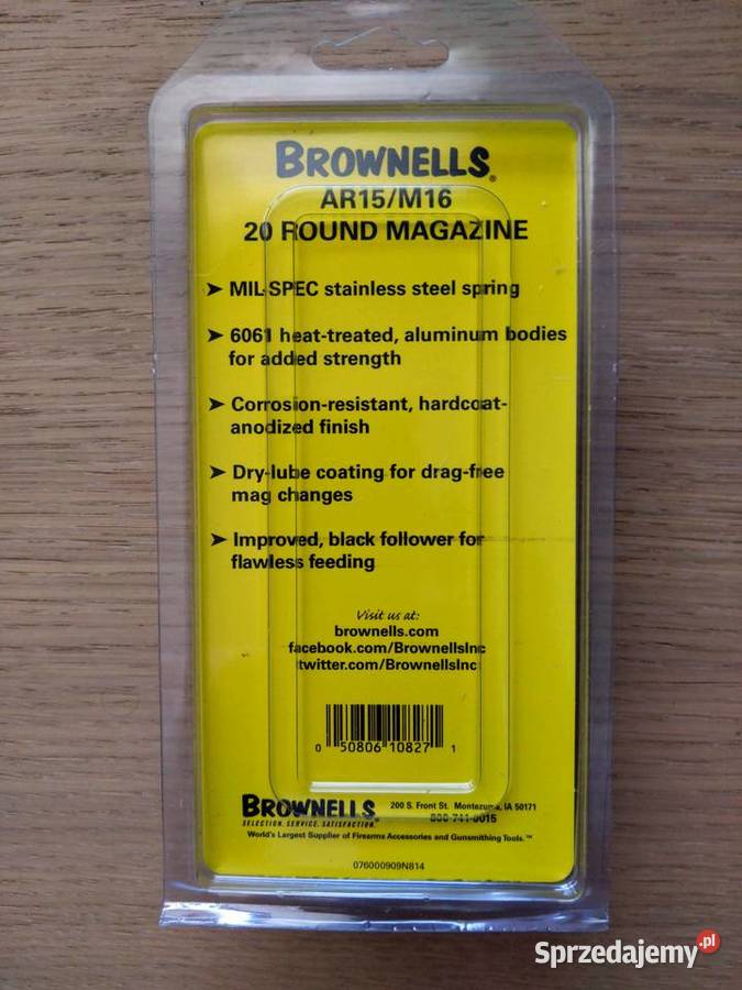 Magazynek AR15 M16 20 naboi Brownells mazowieckie Warszawa sprzedam