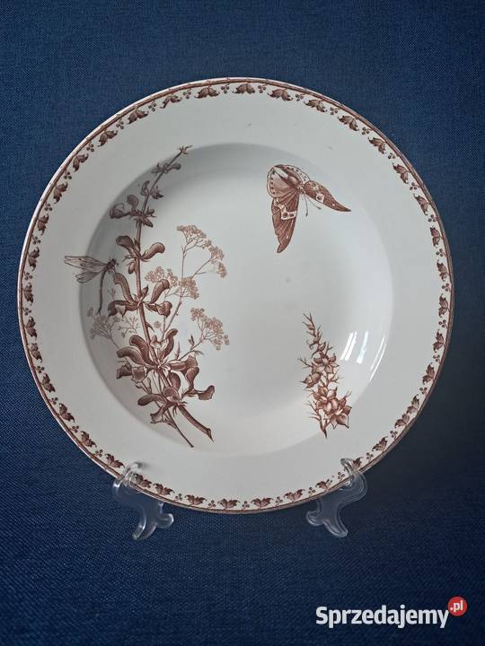 Antyczny talerz głęboki Sarreguemines UC lubuskie Skwierzyna sprzedam
