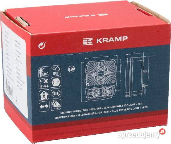 Lampa tylna zespolona LED kwadratowa 1224V Oświetlenie Kamionna sprzedam