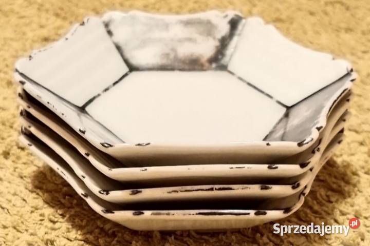 Volkstedt ART DECO antyczny komplet 4 Porcelana i szkło śląskie