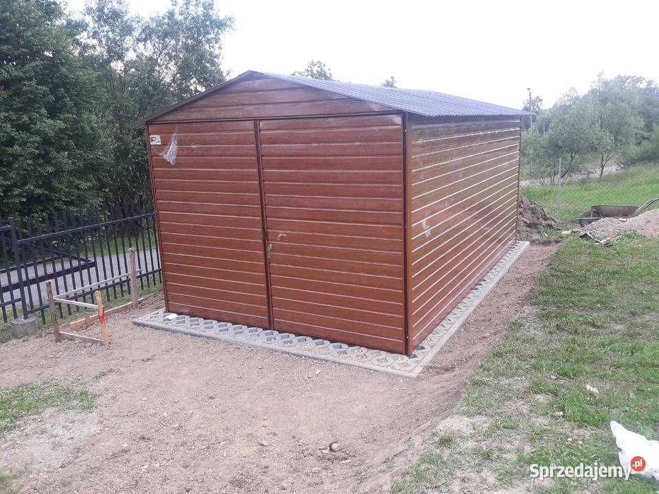 Garaż blaszany 37x5m BRĄZOWY garaże blaszane Dąbrowa Górnicza