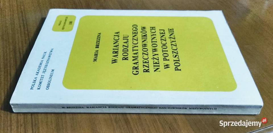Wariancja rodzaju gramatycznego rzeczowników pomorskie Gdańsk sprzedam