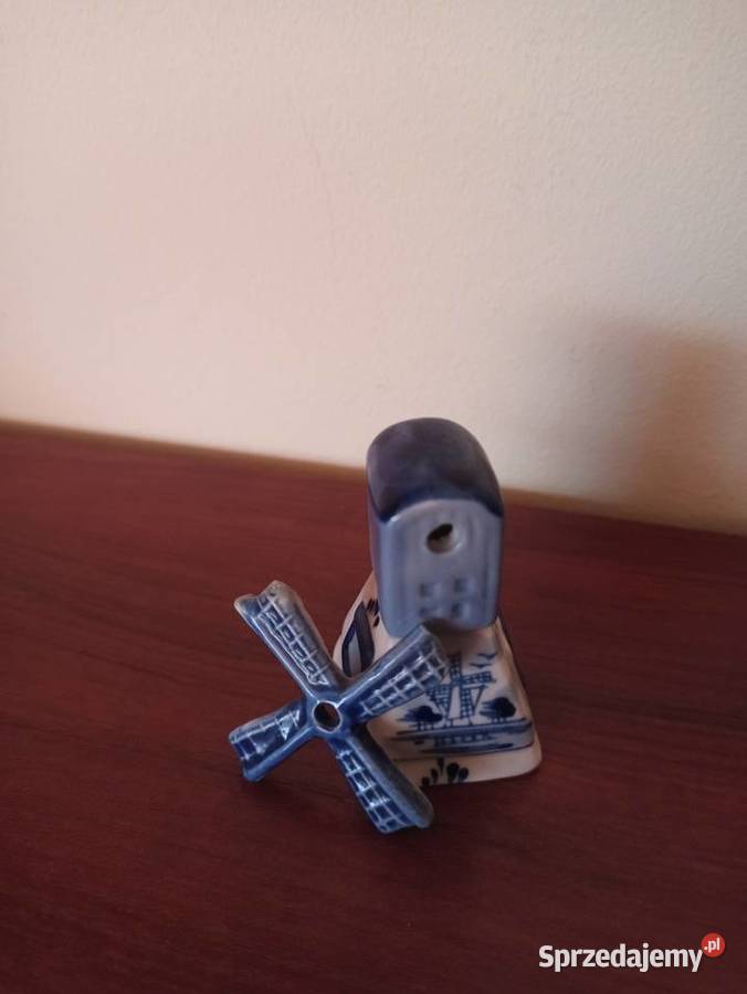 Delft Deco wiatrak porcelana ręcznie malowana Porcelana i szkło śląskie Bielsko-Biała