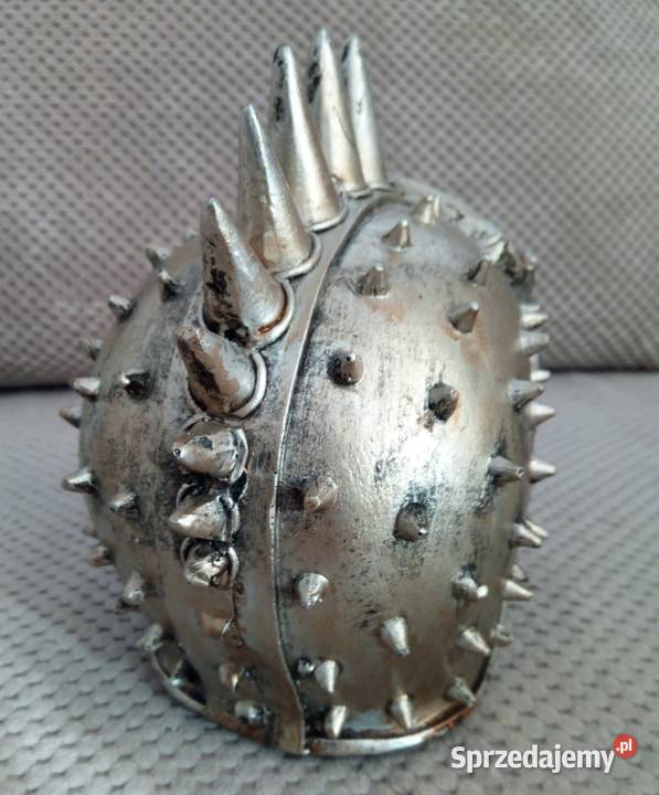 Steampunk srebrna Czaszka w hełmie silver skull Tychy