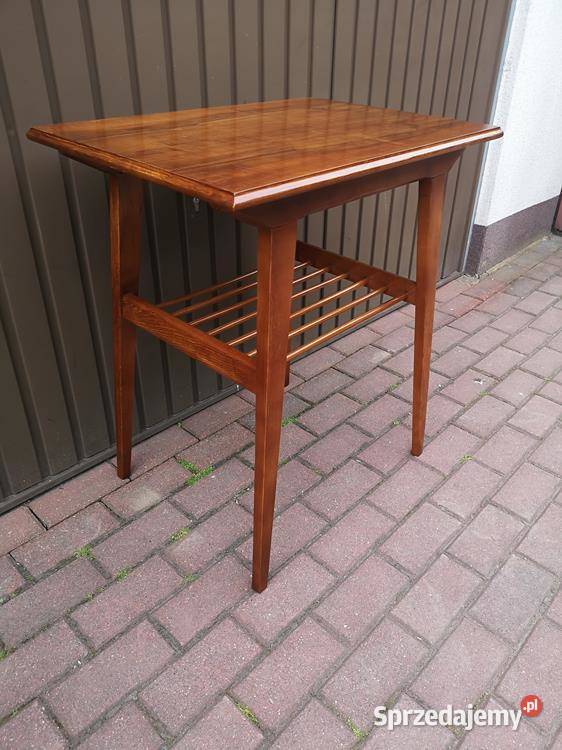 Stolik ARTDECO PRL Orzech Stary Renowacji Okazja Swarzędz