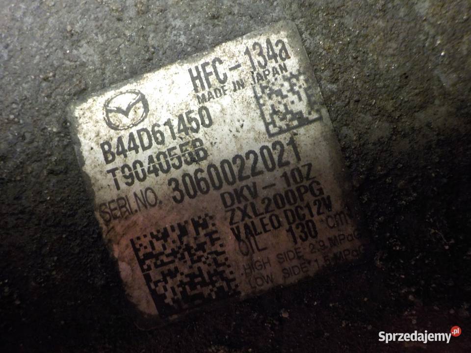 MAZDA 3 16 B 13r 105 Z6 sprezarka klimatyzacji Kompresory klimatyzacji Suków