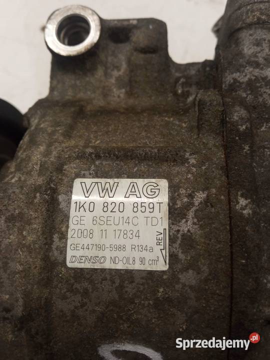 SPRĘŻARKA KLIMATYZACJI 1K0820859T 14 16V VW Kompresory klimatyzacji świętokrzyskie