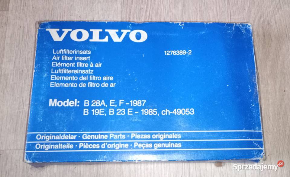 Filtr powietrza Volvo 240 260 264 740 760 780 benzyna