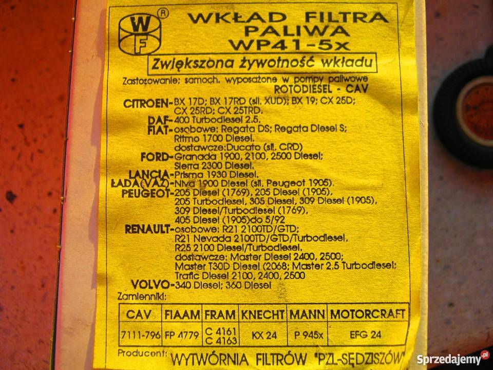 Citroen Peugeot inne filtr paliwa diesel10 zl Rzeszów