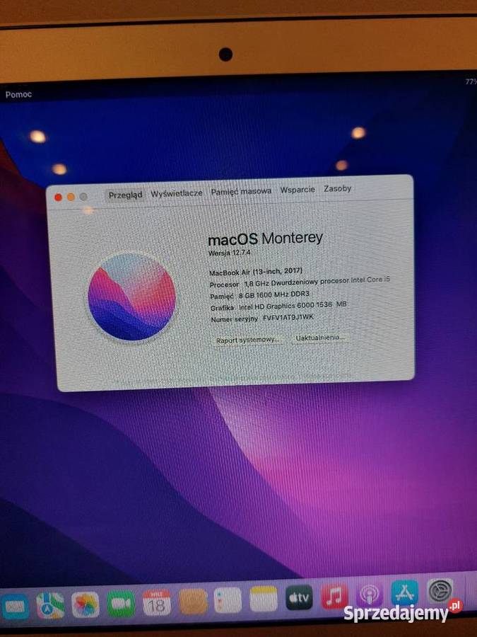 MacBook Air 13 2017 8GB RAM 128GB Idealny Stan 120 Warszawa