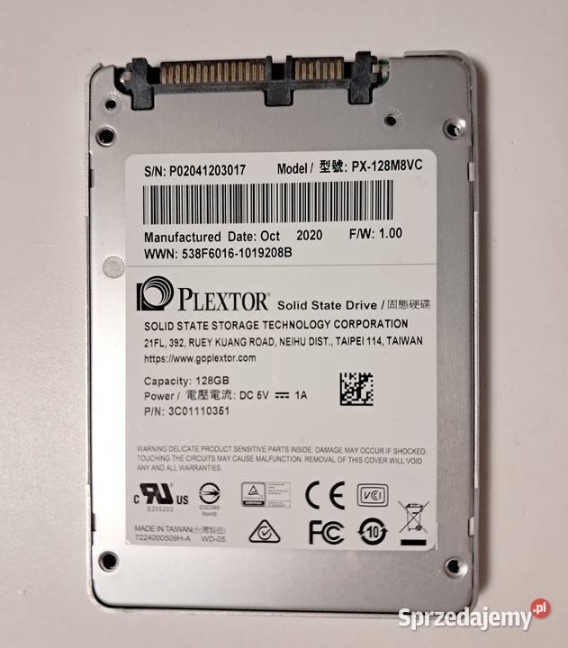 Dysk SSD Plextor przepracowane 525 godzin małopolskie Kraków sprzedam