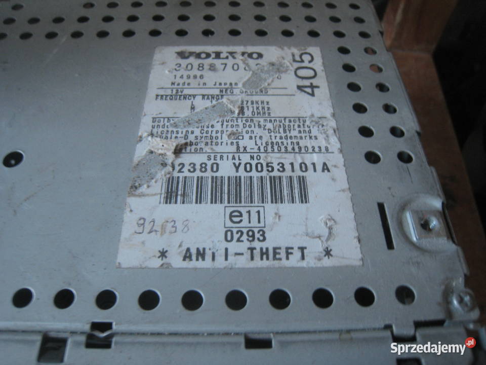 Radio oryginalne 2 DIN volvo hu405 hu405 s40 v40 małopolskie Kraków