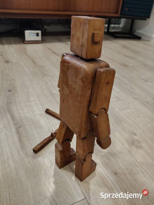 Rzeźba kinetyczna robot 38 MinecraftFolk Art