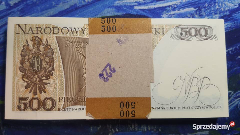 PACZKA 100 x 500 złotych 1982 s CS UNC Warszawa sprzedam