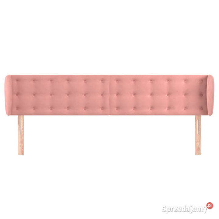 Zagłówek uszak różowy 203x23x7888 aksamitny