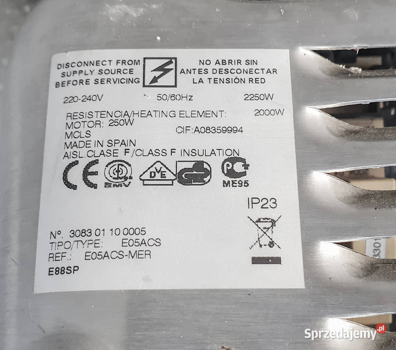 Automatyczna suszarka do rąk Merida E05ACS śląskie