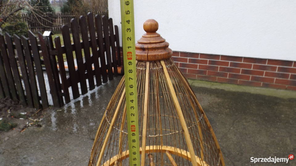 Stara duża klatka ptaków Papugi Dekoracje i ozdoby Grodziczno