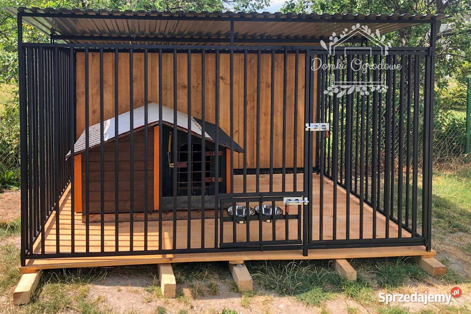 Kojec psów 3x2m drewniana podłoga Uchwyt na Łęczyca