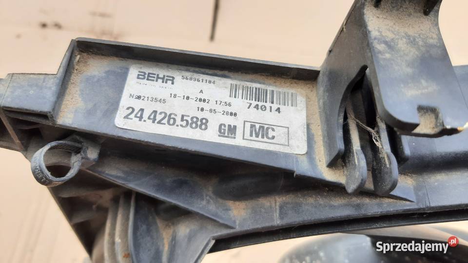 wentylator chłodnicy opel corsa c 12 2 piny Dębno