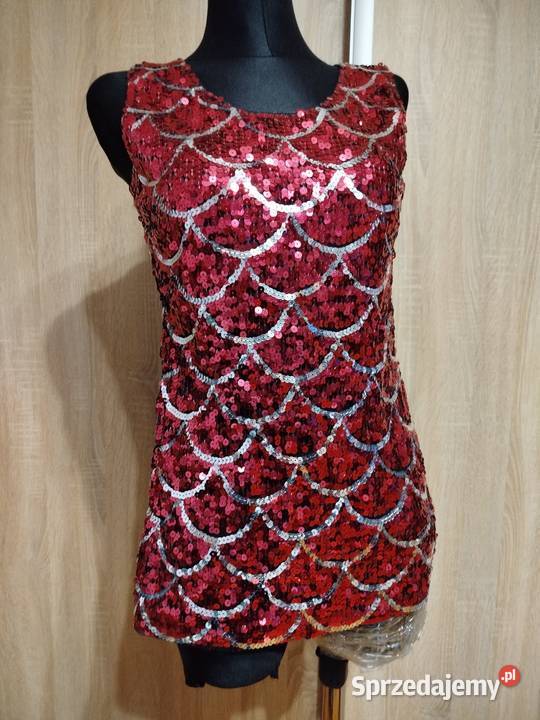 Cekinowa tunika rozmiar L czarny Biecz