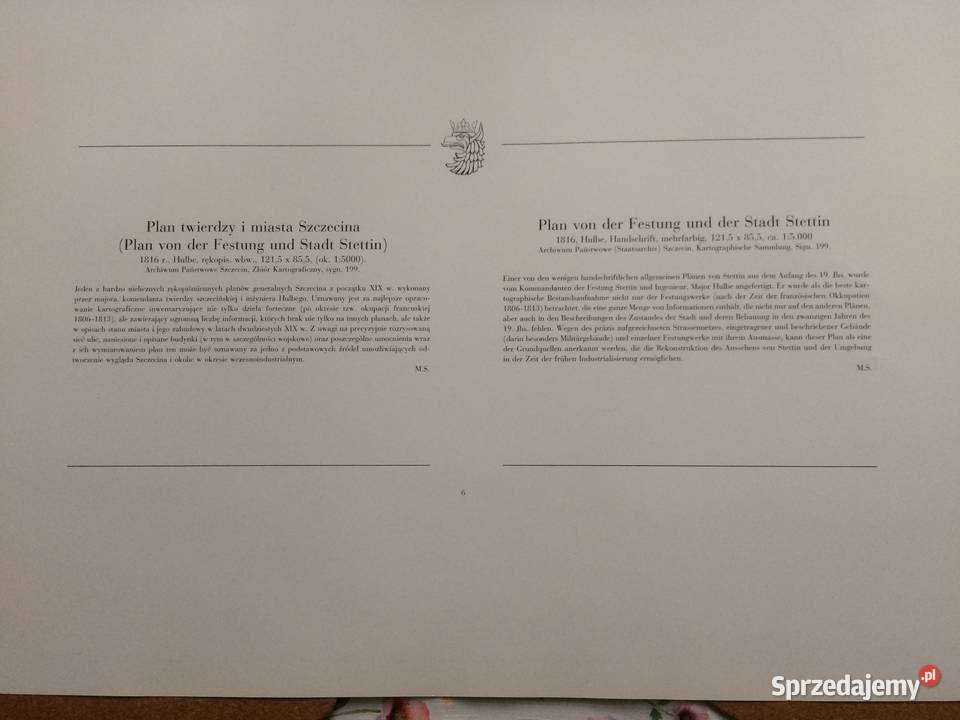 1268 Plany I Mapy Szczecina XVII Do XX Wieku 6 sprzedam