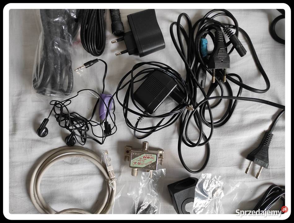 Zestaw kabli zasilaczy ładowarek Nowe i używane Płock sprzedam