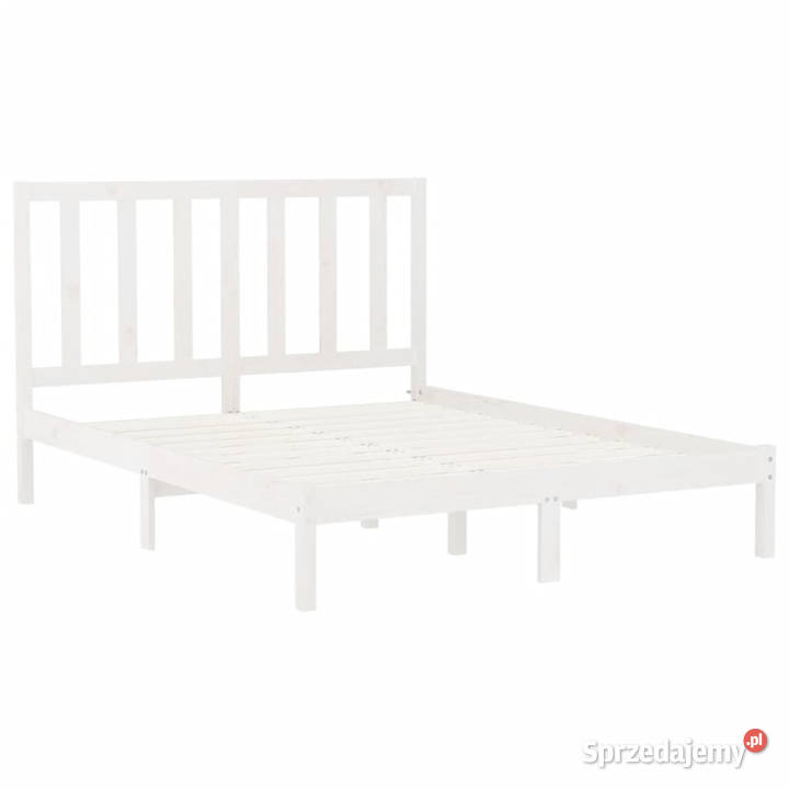 Rama łóżka biała lite drewno 160 x 200 WM3106779 sprzedam