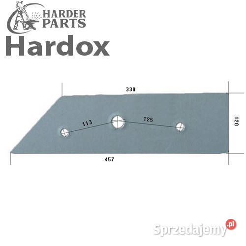 Płoza krótka HARDOX 84239P części do pługa Suwałki