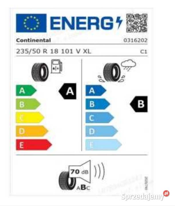 Nowe Continental Ultra Contact 23550 R18 101 V Żory