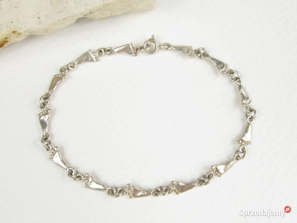 Srebrna bransoletka stópki vintage unikat srebro srebro Katowice