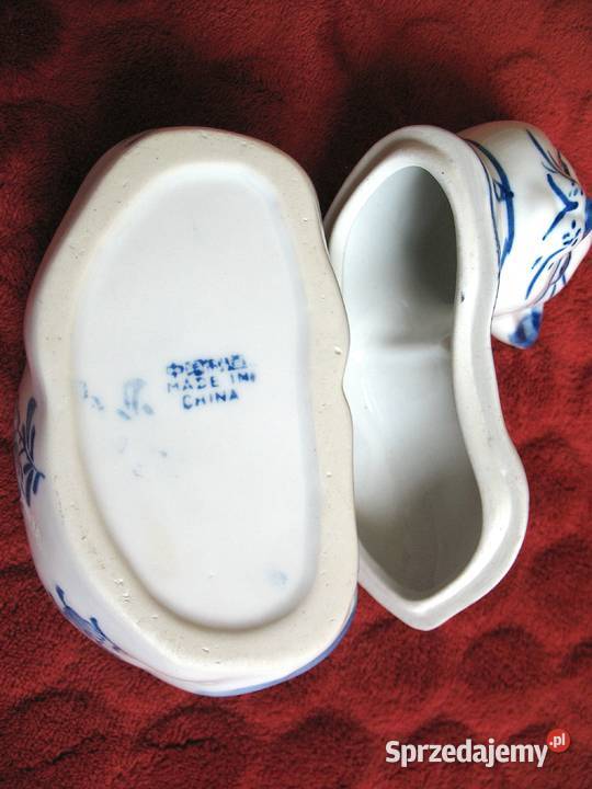 Kot urocza szkatułka porcelana 11 x 13 x 7 Figurki i rzeźby Siedlce