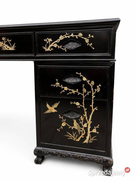 Biurko gabinetowe w stylu Chinoiserie z Biurka łódzkie Poddębice sprzedam
