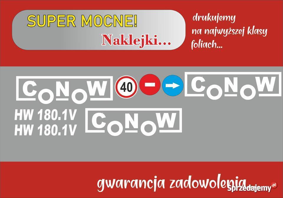 naklejki conow hw 1801v kujawsko-pomorskie Jeżewo sprzedam