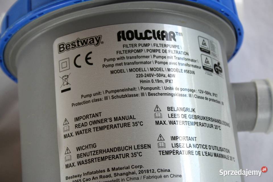 Pompa Filtrująca z transformatorem 3028 lh do Szczerbice