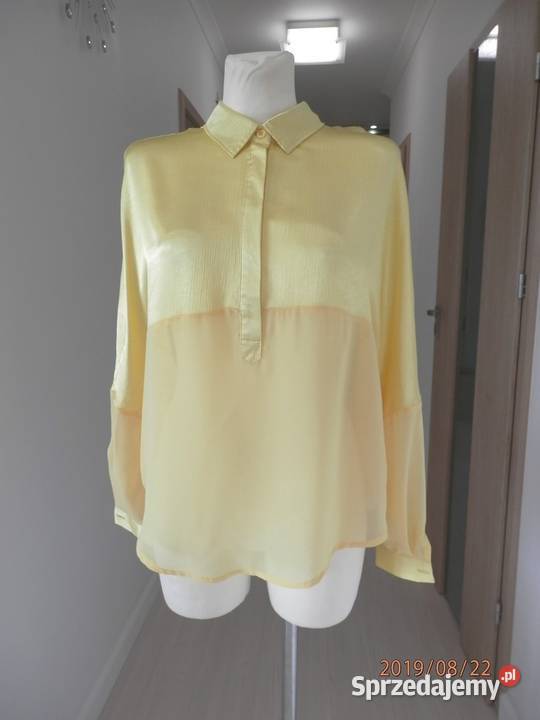Bluzka Koszula Francuska Cytrynowy Kolor Żółta Bluzki i koszule