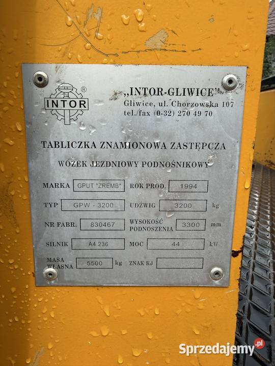 Wózek widłowy GPW 3200 zremb widlak Rytwiany
