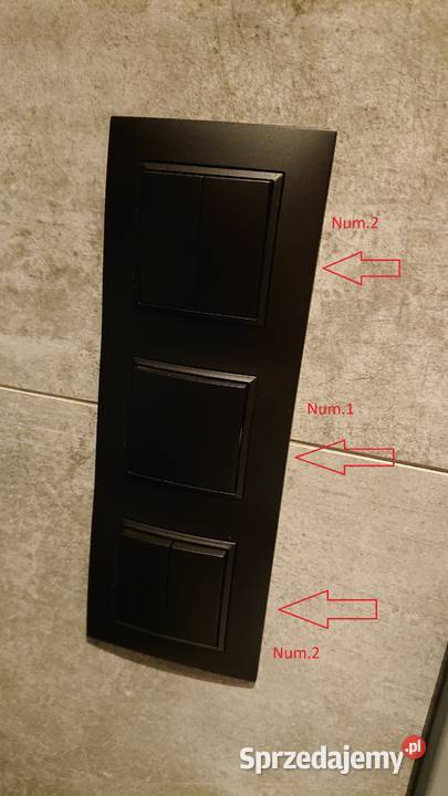 Wyłączniki Ospel czarny mat Władysławowo