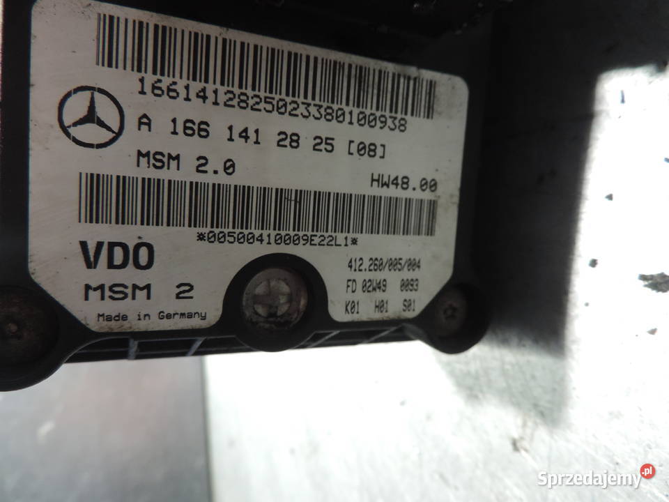 PRZEPUSTNICA MERCEDES VANEO W414 A1661412825 16 Przepustnice Nowy Sącz sprzedam