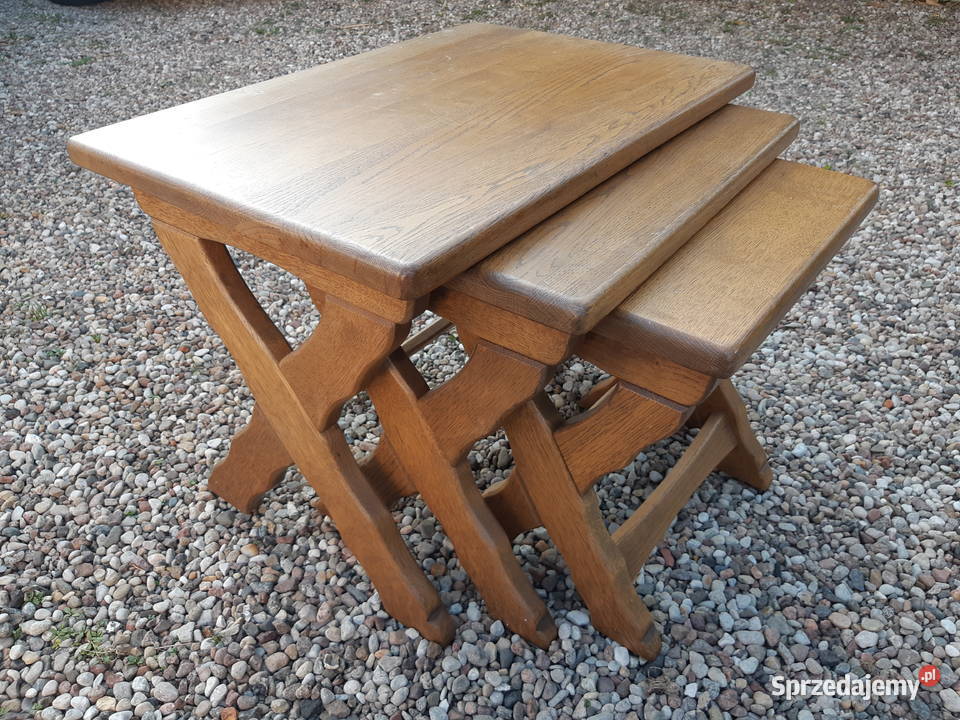 Stoliki Trojaki Kwietniki Stolik Kwietnik Dębowe Drezdenko