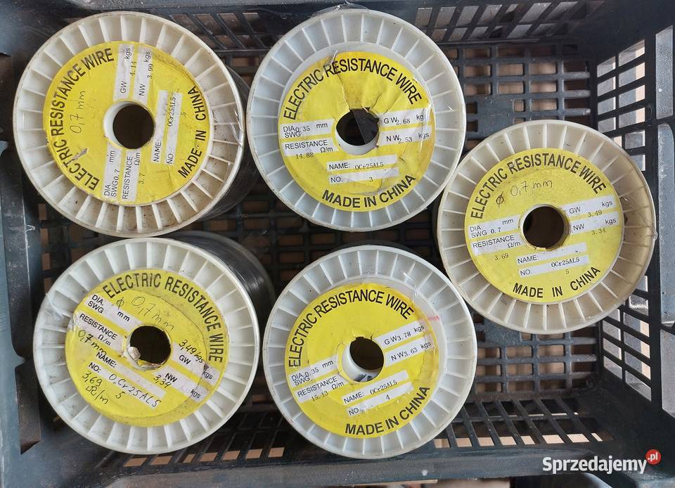 FeCrAl alloy fi 035mm 1513 Omm drut oporowy Dąbrowa Górnicza sprzedam