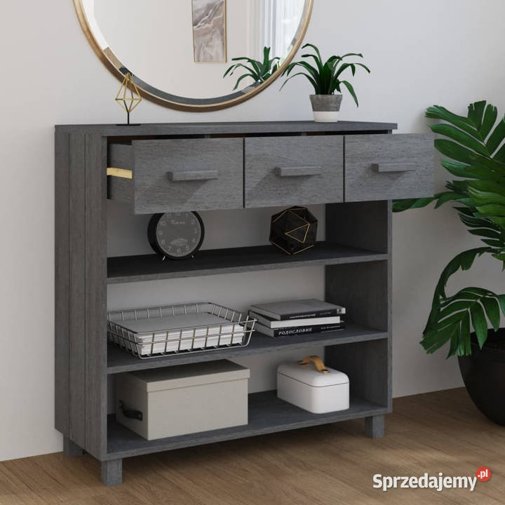 Stolik konsolowy HAMAR ciemnoszary 90x35x90 lita mazowieckie