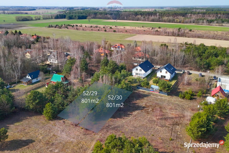 Działka pod dom 801 m Błędowo Brzozowa