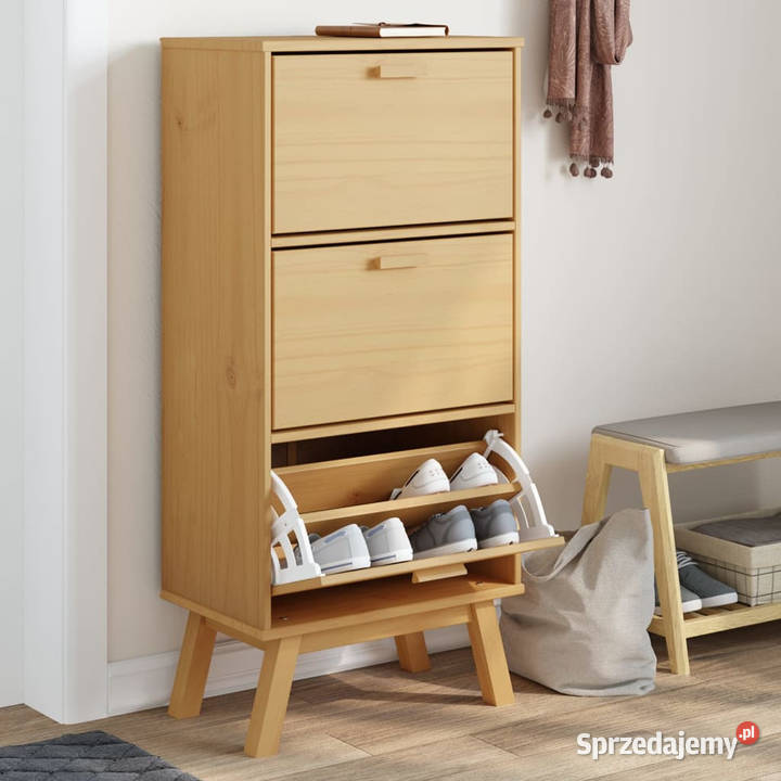 Szafka na buty OLDEN brązowa 55x35x120 lite mazowieckie Warszawa