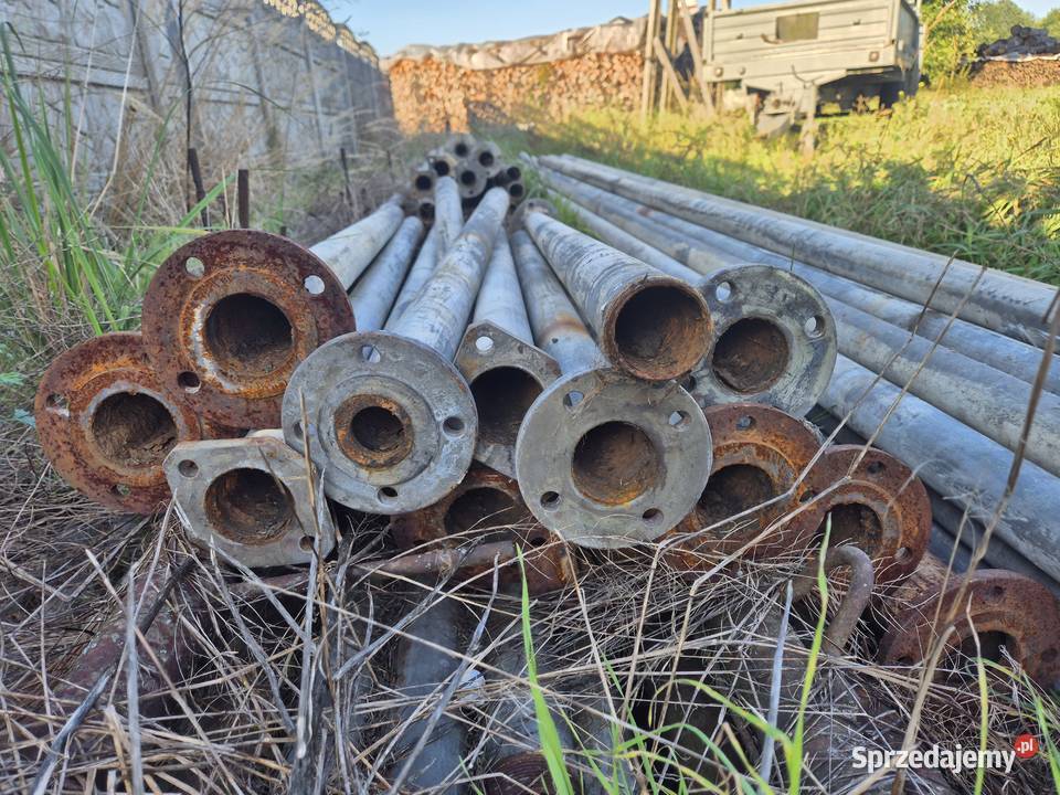 Rura ocynk 2 z demontażu słupek ogrodzenie Mosina